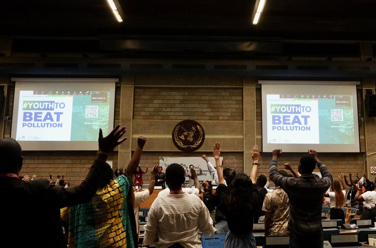#YouthToBeatPollution campaign by <a href="/cymgunep/">Children & Youth Major Group to UNEP</a>  launched at the Youth Environment Assembly✨

Are you a young person under the age of 35 and interested in joining the Beat Pollution movement? 

👉Join the movement today! 
docs.google.com/forms/d/e/1FAI…