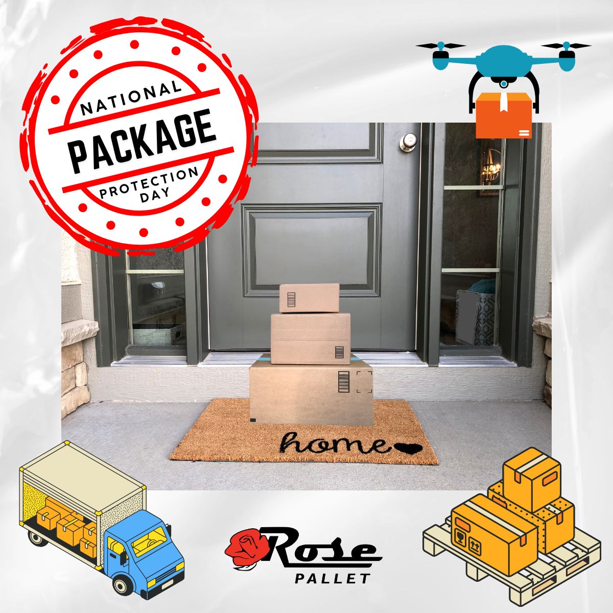 RosePalletIL's tweet image. Today we remind everyone to take a few steps to keep deliveries safe:

• Install a porch security camera 
• Track #packages in real time 
• Send high-value items to a secure location

And when your business ships goods, protection starts with the right #pallets.
📞708.333.3000