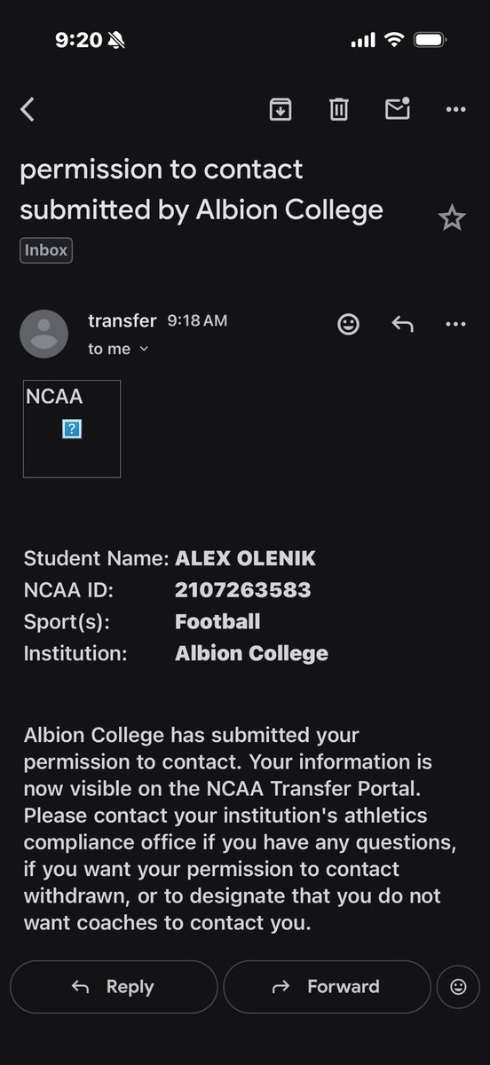 alex_olenik's tweet image. I’ve officially entered the transfer portal.