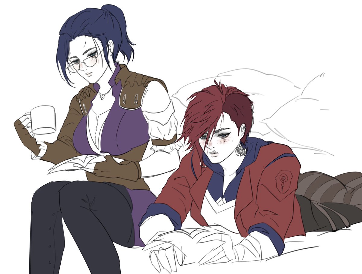 Caitlyn is just reading the script 
Vi is like HOLYSHIT SO SHES GONNA TOUCH MY FACE IN THIS SCENE? 
#caitvi