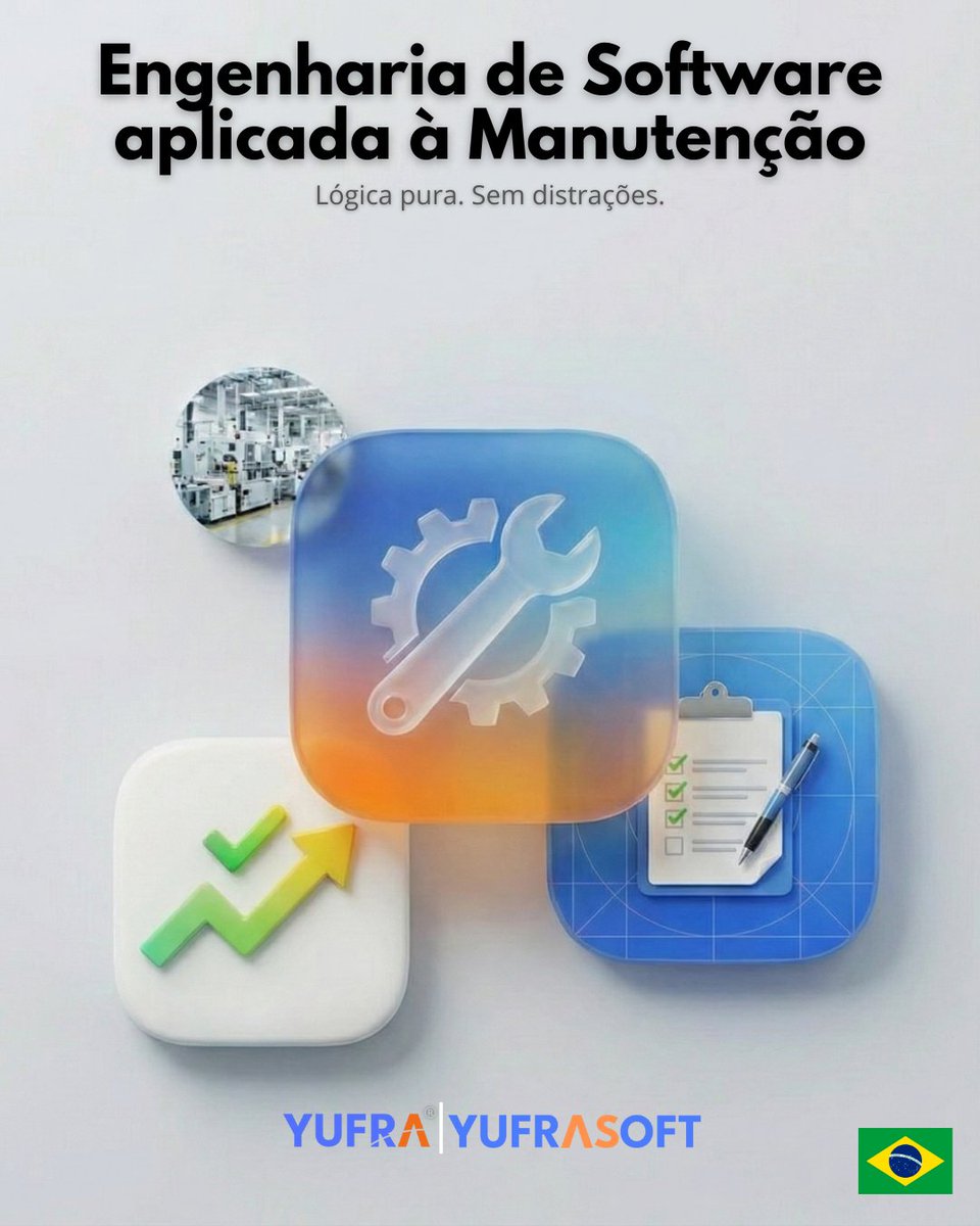 yufrasoft's tweet photo. Engenharia de Software aplicada à Manutenção.Sem distrações. 

O Yufra® é um CMMS SaaS industrial desenvolvido sob a metodologia da Física dos Pensamentos. Estrutura robusta para decisões estratégicas.

#YufraSoft #CMMS #ManutençãoIndustrial #GestãoDeAtivos #SaaS #Engenharia https://t.co/tQOT2ctlRb
