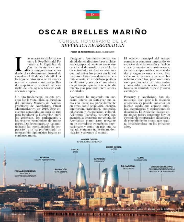 HONORARY CONSULATE OF AZERBAIJAN IN PARAGUAY tweet media
