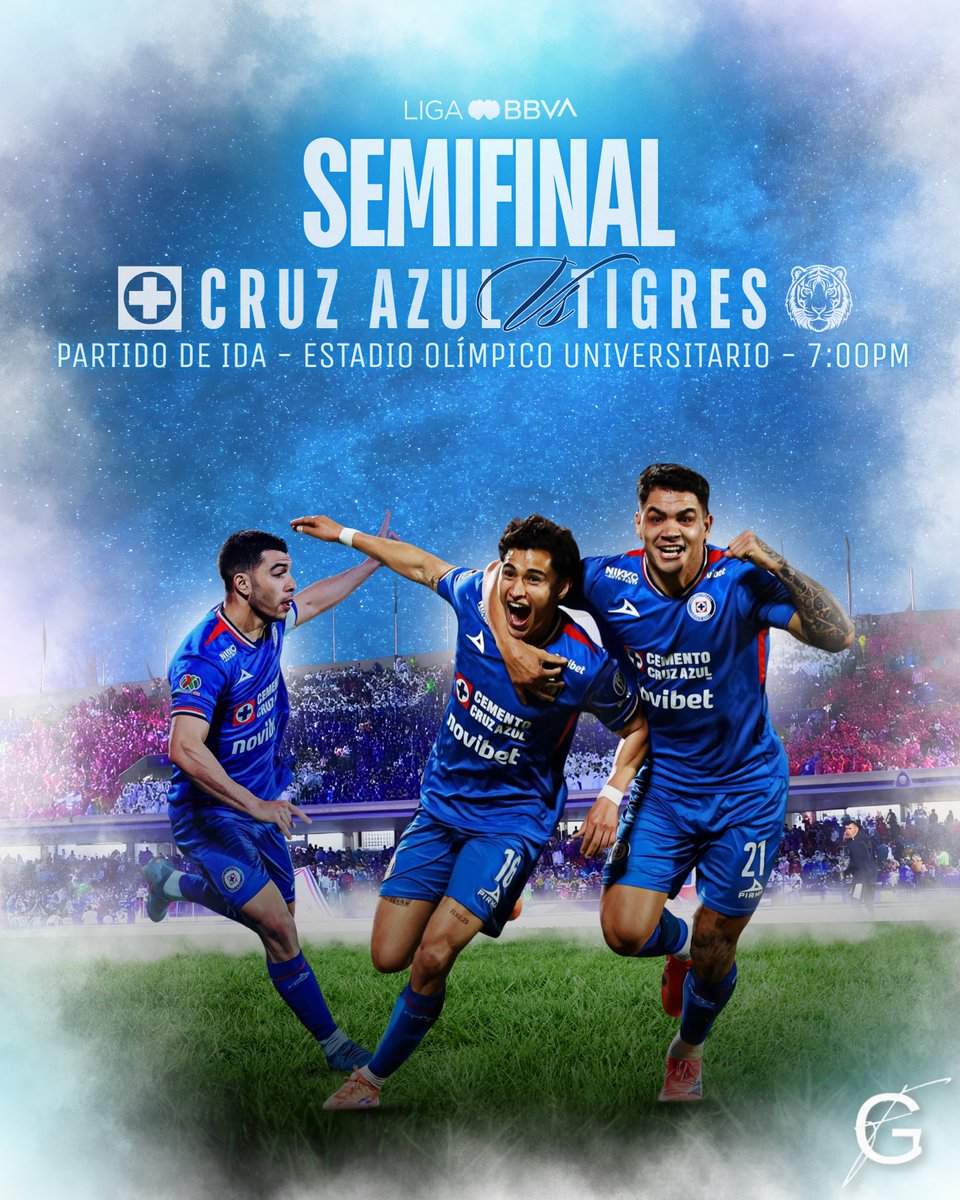 🚂Hoy #CruzAzul buscará la ventaja en la Ida de las Semifinales ‼️

🆚Tigres 
🏟️Olímpico Universitario 
⌚️19:00 hrs 
📺 Canal 5 y Azteca 7

✳️Atención al XI de Nicolás Larcamón.