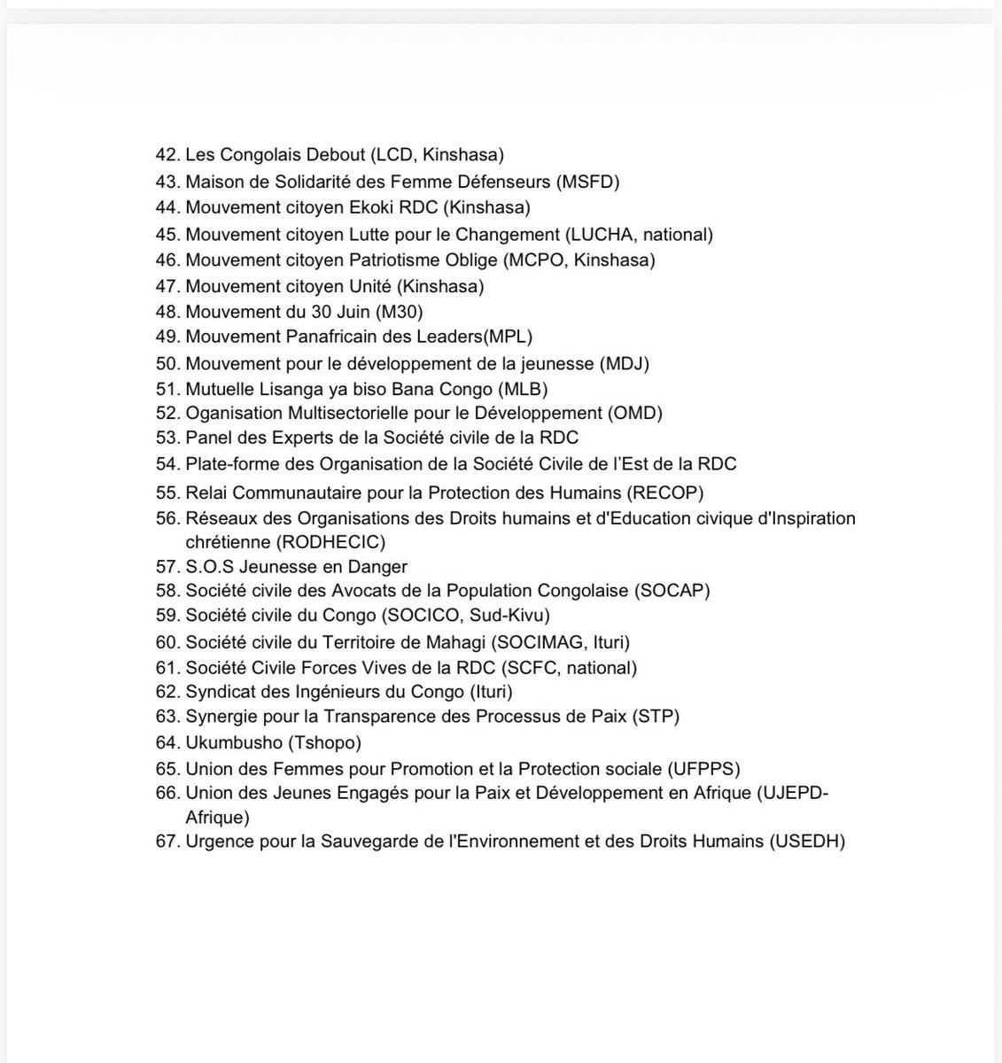 Alors que les présidents Félix Tshisekedi (<a href="/fatshi13/">Félix A. Tshisekedi</a> ) et Paul Kagame (<a href="/PaulKagame/">Paul Kagame</a>) s’apprêtent à entériner un «accord de paix» signé le 27 juin 2025 sous la supervision de <a href="/realDonaldTrump/">Donald J. Trump</a> et en présence de certains chefs d’État d’Afrique, nos organisations de la société civile