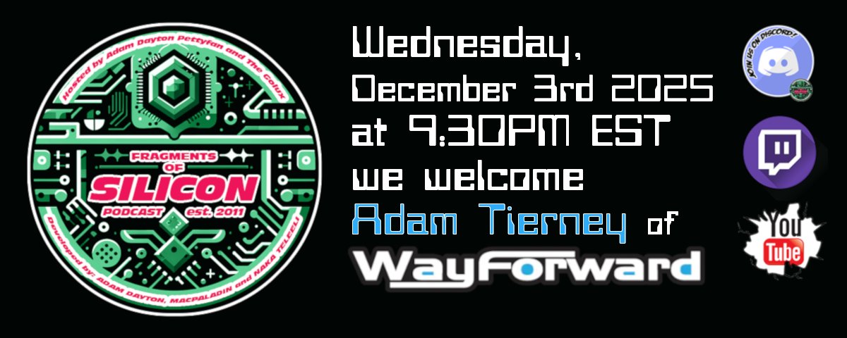 ShardShinjuku's tweet image. Today on #FragmentsofSilicon we welcome @adamwritestuff.bsky.social of @wayforward.bsky.social to talk about #SigmaStarSagaDX with us live beginning at 9:30 PM ET! Be sure to join, watch and sub today! twitch.tv/fragmentsofsil… #Gamedev #Indiedev #NintendoSwitch #Wayforward