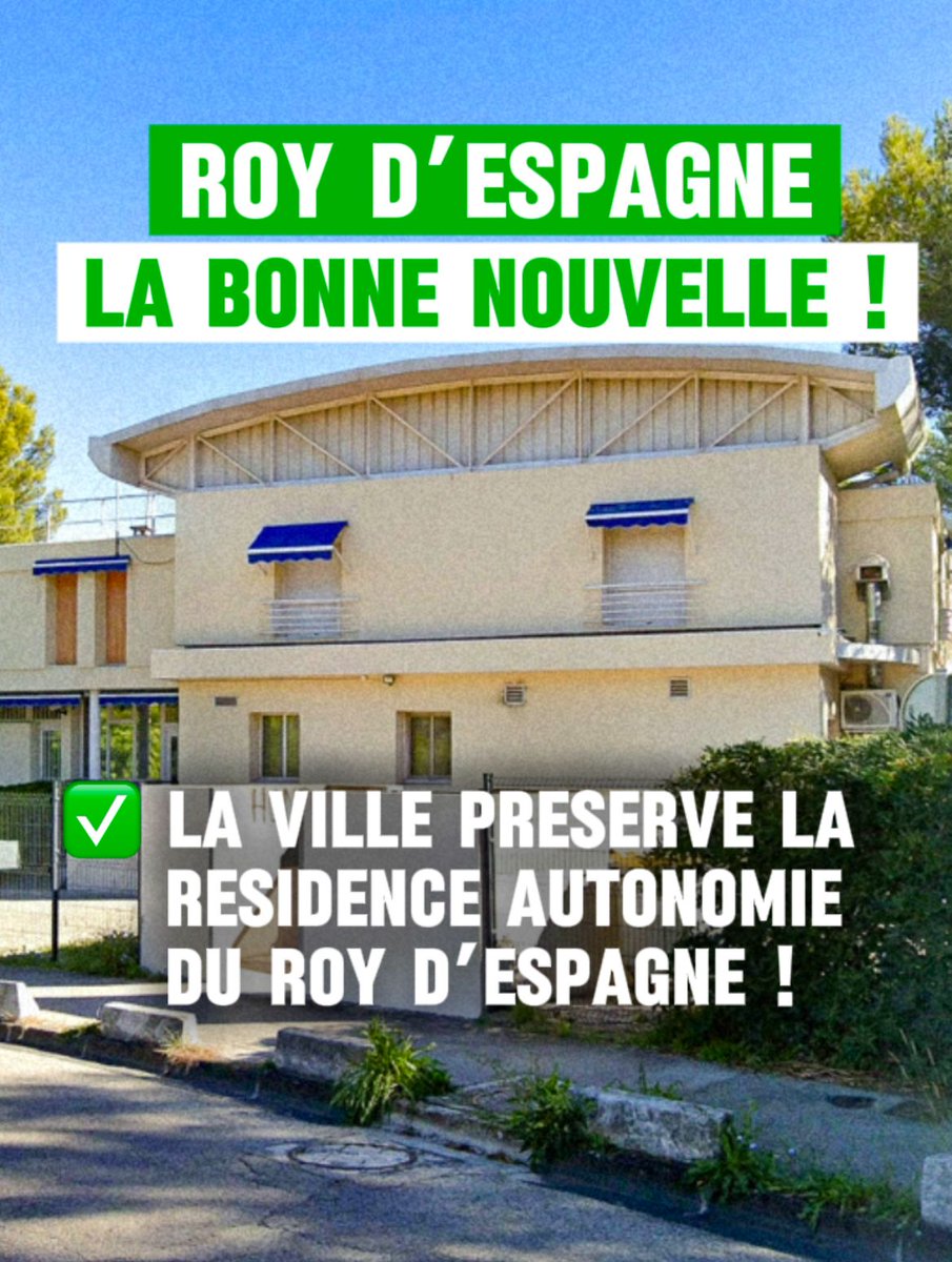 On avance !

En préemptant, la Ville de <a href="/marseille/">Ville de Marseille</a> sauvegarde la résidence autonomie du Roy d'Espagne, préserve notre service public et ce lien essentiel avec les habitants et la vie du quartier.

Un nouvel avenir se dessine au #RoydEspagne autour de cette résidence très