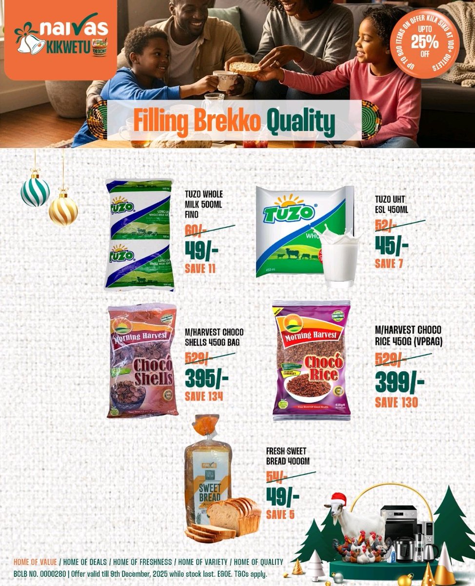 Colonel_edu's tweet image. Looking for great breakfast deals... Look no more... Here at Naivas we got unbelievable offers 

#NaivasKikwetu #NaivasAt35 #Blacknovember