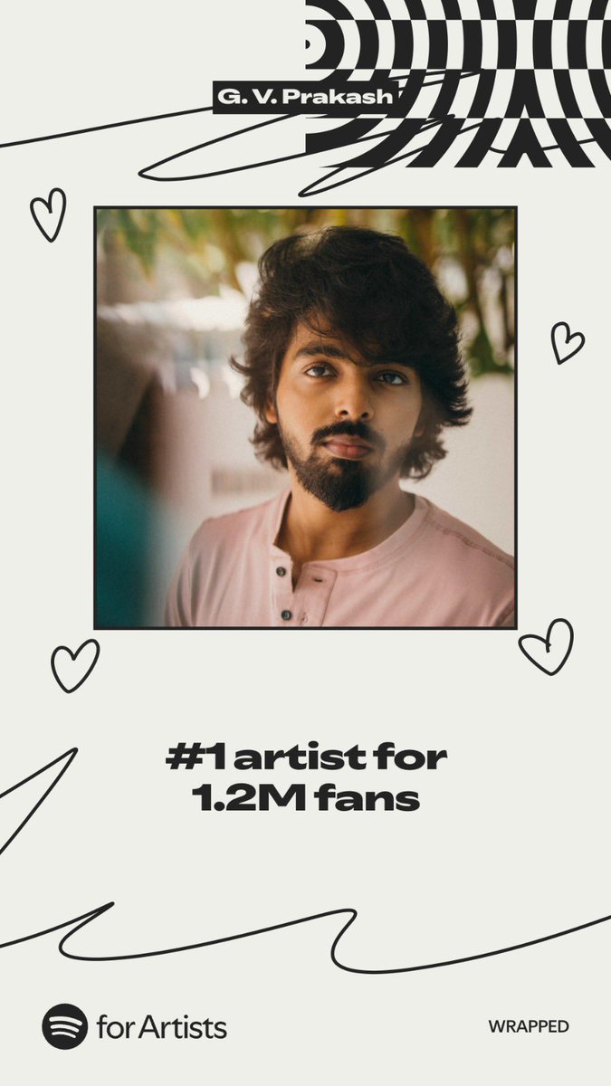 gvprakash's tweet image. Thanks #SpotifyWrapped  @spotifyindia @Spotify thanks for the 1BILLION streams