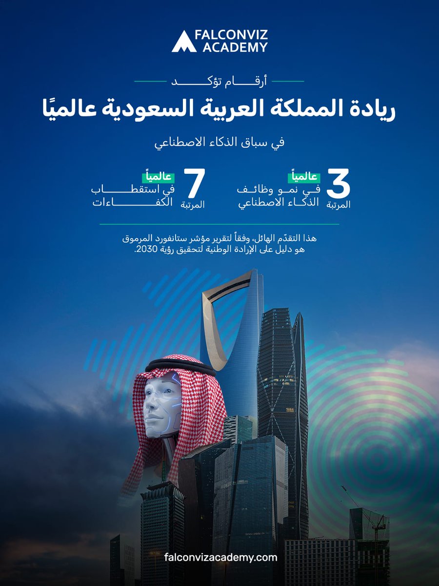 نحن في أكاديمية FalconViz نؤمن بأن المستقبل يُبنى بأيدي الشباب السعودي. هدفنا ليس مجرد التدريب، بل توطين هذه الكفاءات وتهيئتها لقيادة قطاعات النمو الجديدة.
​
​🔗 استكشف دوراتنا وسجّل اليوم ب DEAL25 لتحصل على خصومات تصل الى 30%:
falconvizacademy.com/courses
​#رؤية_2030
