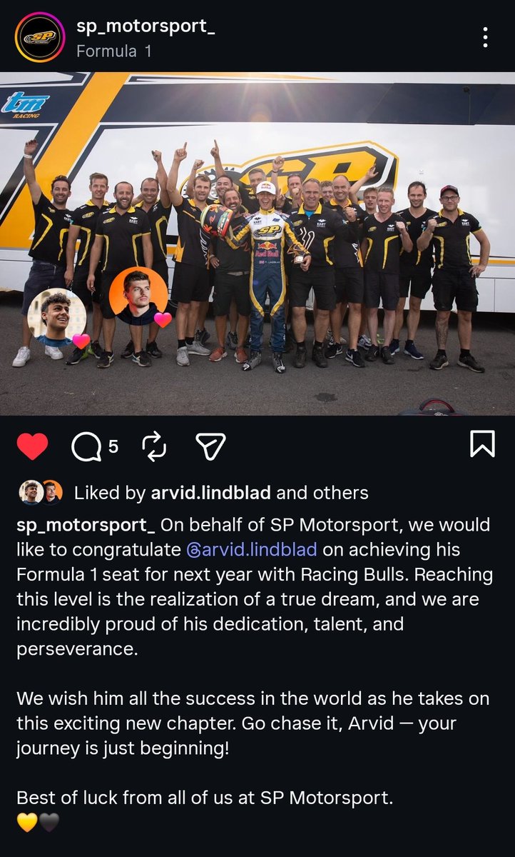 arvid lindblad you are so loved.. also max in the likes lol