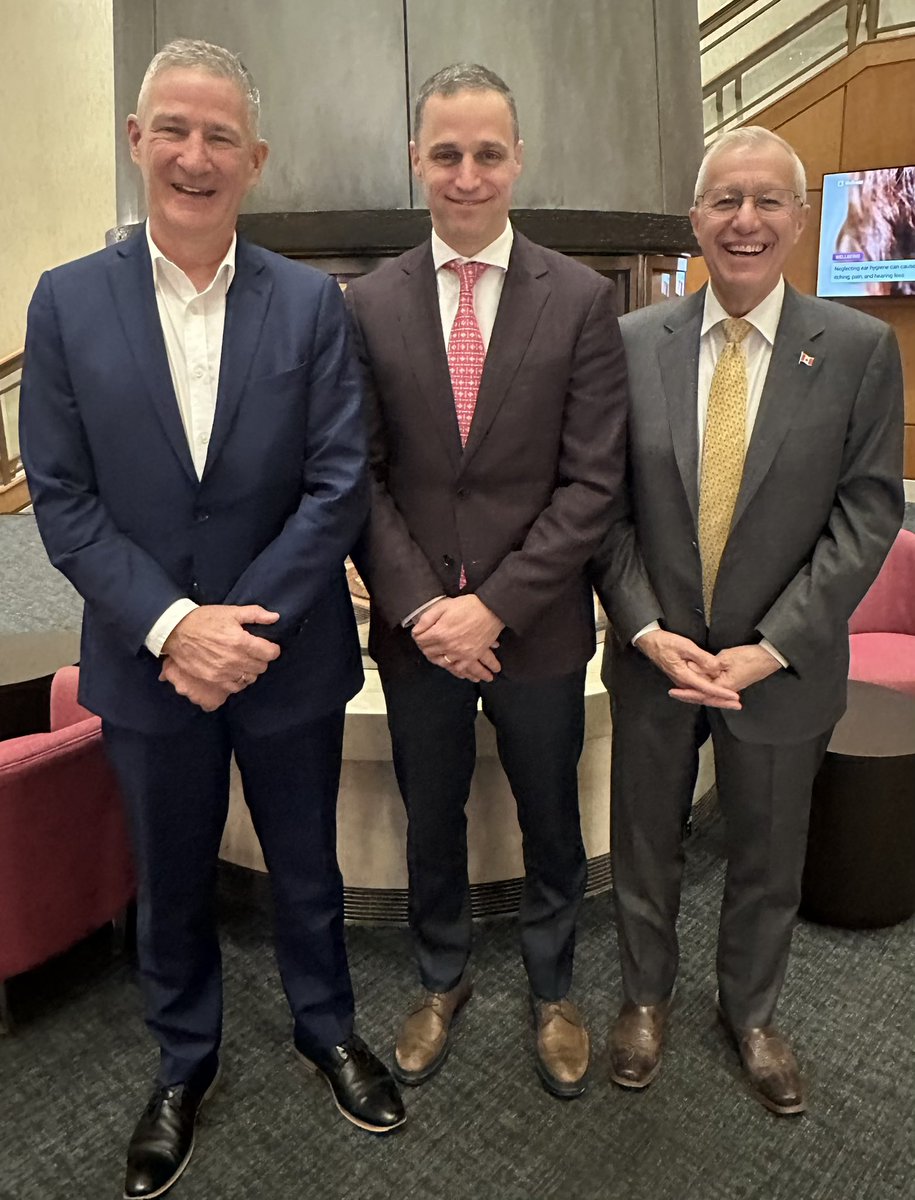 Great to meet with Matthew Milton, President of <a href="/Microsoft/">Microsoft</a> Canada and Stephen Lund, President and CEO of <a href="/Toronto_Global/">Toronto Global</a>, to discuss Ontario’s growing technology sector and the strength of our innovation ecosystem. 

With Microsoft’s Canadian operations anchored here in Ontario