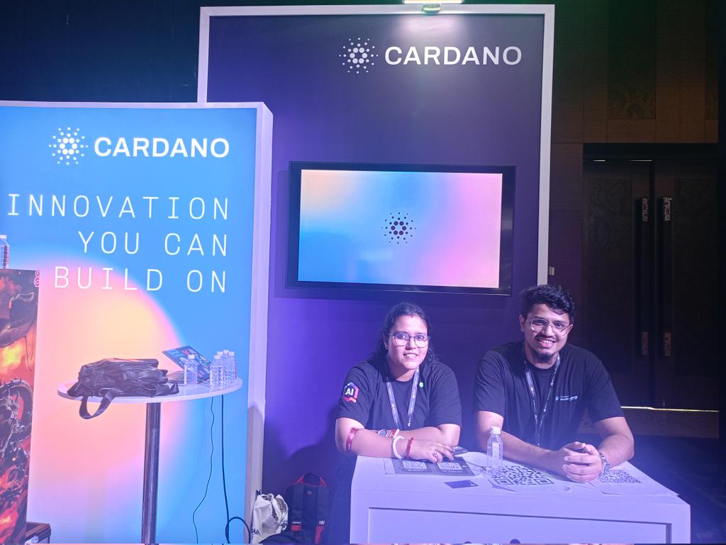 AiquantTech's tweet photo. Great energy at #IndiaBlockchainWeek 2025! AIQUANT is proud to be promoting the Cardano ecosystem. The journey to a decentralized world continues, and we're excited to be part of the build!
@Cardano_CF @Cardano @IntersectMBO @Catalyst_onX @emurgo_io @IBWofficial @IOHKMedia @udaisolanki
#Cardano #Decentralization