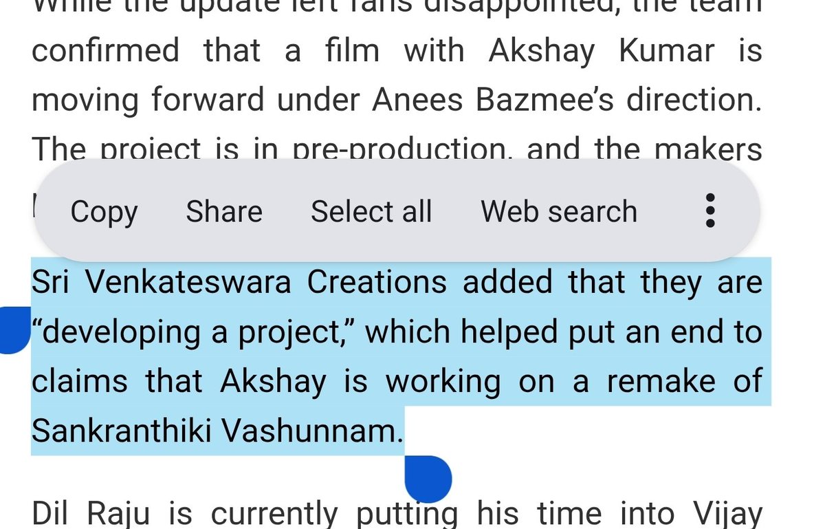 bollytazakhabar's tweet image. #DilRaju Team CONFIRMED that #AkshayKumar &amp;amp; #AneesBazmee Movie is NOT Remake ✅️💥

Source - 123 Telugu Site