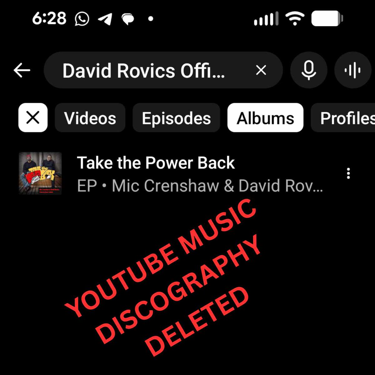 The latest chapter in the ongoing saga of David's journey down the corporate Memory Hole.
davidrovics.substack.com/p/youtube-aka-…