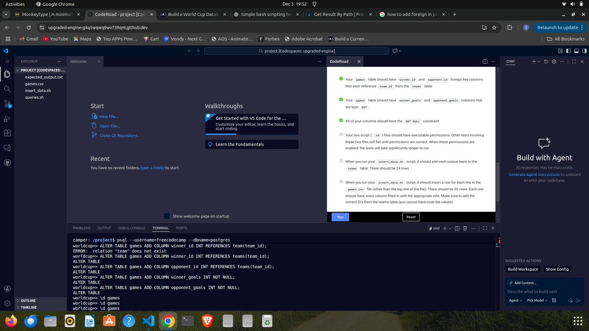 ZaidBadgujar's tweet image. 🔴 Day 112 #100daysofcode

--Completed #freecodecamp Bash Commands 
Assignment.
--Made 5 Practice Programs
--Now Building Sql + Bash Project
From #freecodecamp