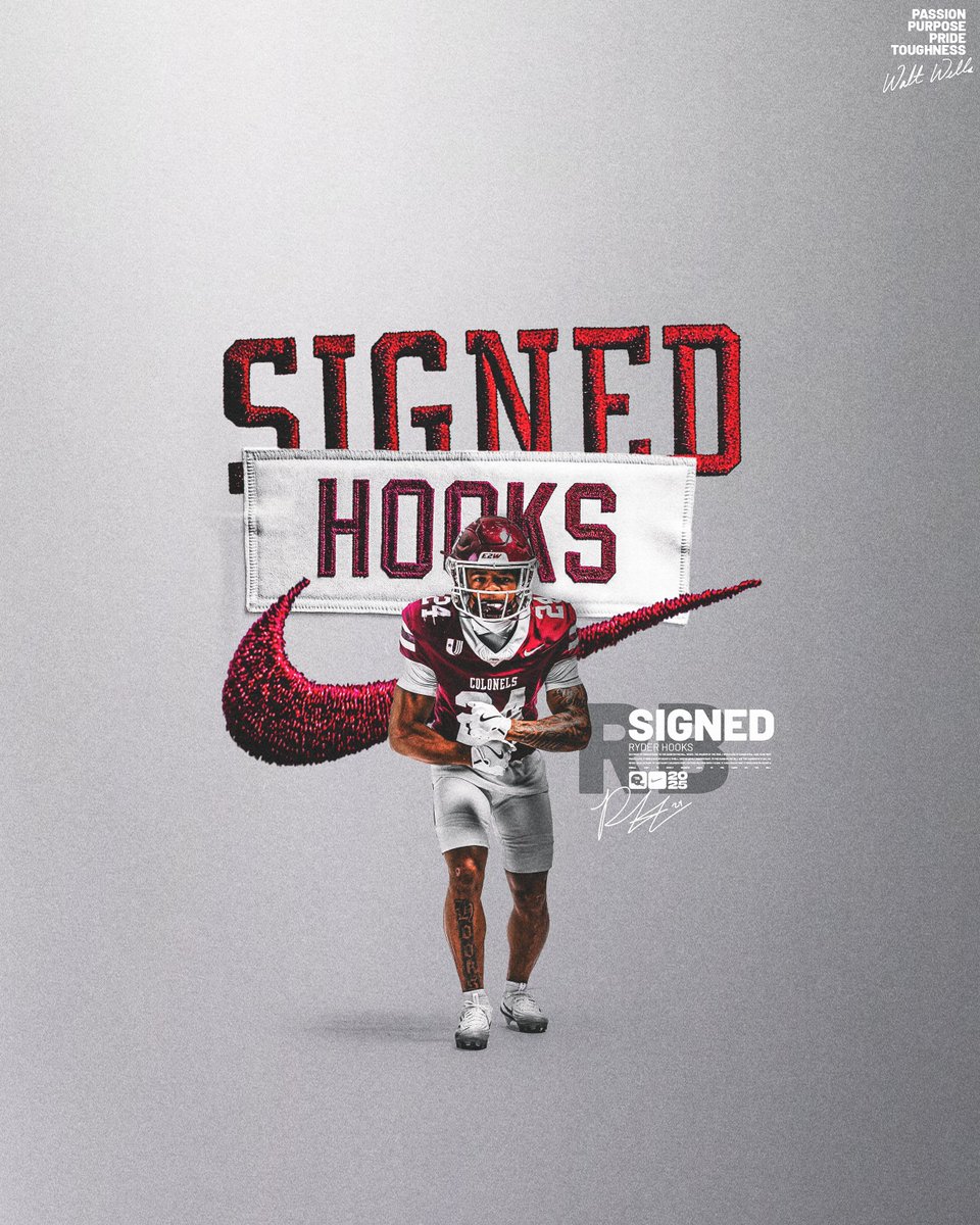 A do-it-all running back is joining the Colonels! 🖊️

RB | Ryder Hooks | Lakota East (OH)

Powered by The Maroon Fund - maroonfunds.com

#E2W | #MatterOfPride | #NSD26