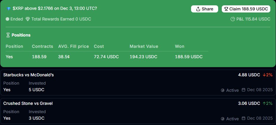 Yokai_Syndicate's tweet image. I&apos;m not the best at cryptocurrencies and predictions, but with a minimum of seriousness and a touch of intuition, you can make small profits while learning. On @trylimitless, it&apos;s possible: $25 to $200 in 3 days. For me, that&apos;s enough and rewarding.🫡

StarbuckS Or McDonald ?…
