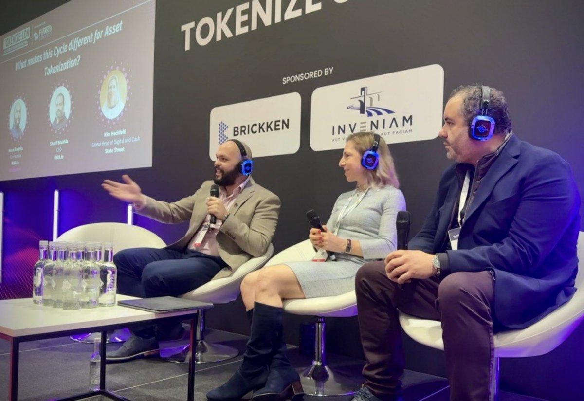 ⚡️ LIVE from London! Adam and <a href="/sharifbouktila/">Sharif</a> are taking the stage at #TokenizeLDN right now.

They’re diving deep into the future of RWAs and the technologies reshaping the financial landscape. 

If you are at #FinTechConnect2025, get to the stage you don't want to miss these