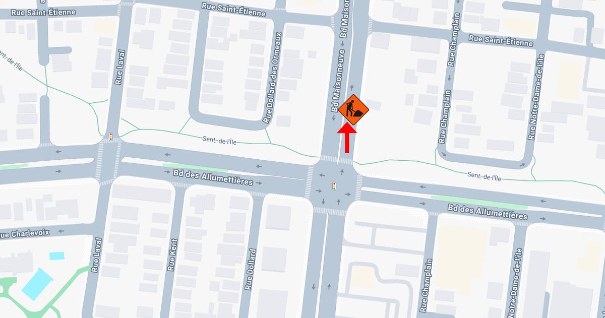 ville_gatineau's tweet image. 🚧 Boul. Maisonneuve (en raison des besoins du chantier)
📍Fermeture de 2 voies en direction nord, entre des Allumetières et St-Étienne 
📅 4-5 décembre, entre 7 h et 15 h
❓Détails : gatineau.ca/travaux #circulation