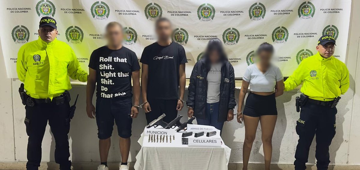 PoliciaDeCesar's tweet image. En una acción articulada entre @DIJINPolicia y el Modelo del Servicio de Policía, capturamos a cuatro personas en #SanAlberto.

Se incautaron 3 armas 9 mm. 
3 proveedores.
51 cartuchos y 4 celulares.

Seguimos firmes contra el crimen organizado.
#CesarTerritorioSeguro