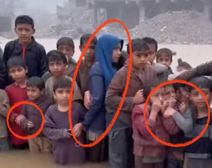 Photos and videos from Gaza showing children in floods are going viral, but almost all of them are AI-generated. These videos aren’t real. Children with six fingers, missing legs, and more. Stop buying into the lies that have been spreading for over two years of propaganda.