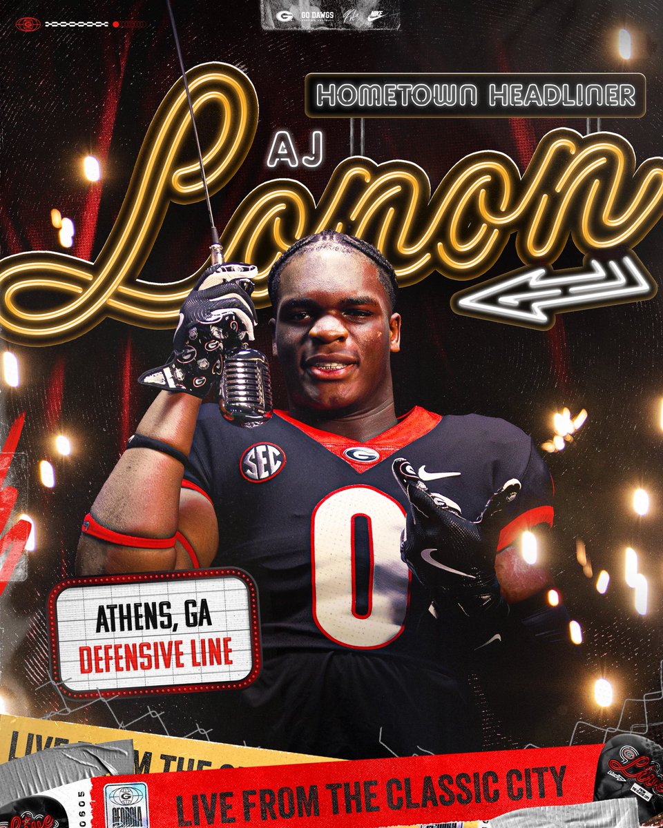GeorgiaFootball's tweet photo. The Hometown Headliner 🎫

See you soon, @doyouknowlilant.

#GoDawgs https://t.co/C3tRUUEyTz