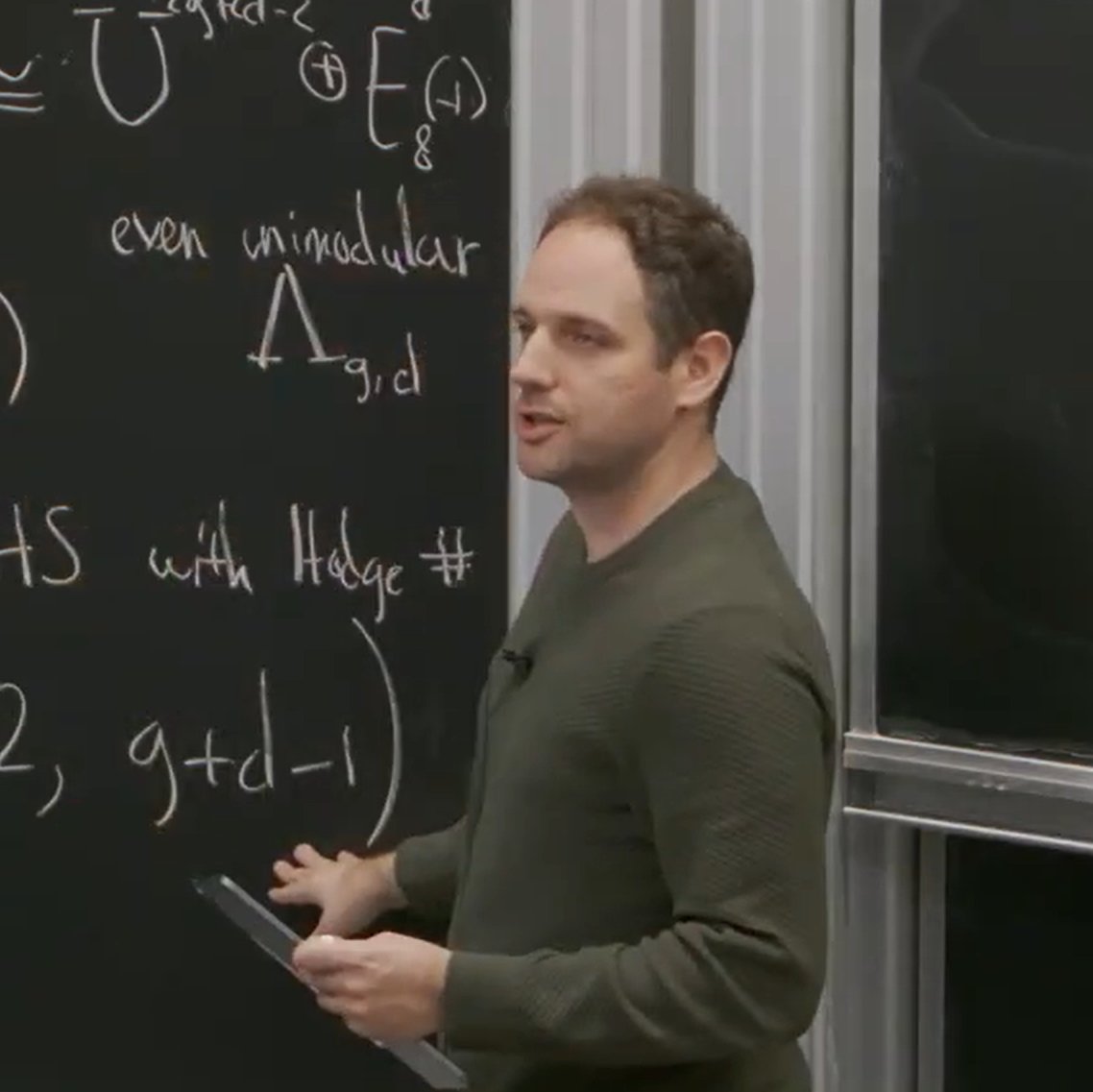 Bibli_CIRM's tweet photo. @_CIRM 🆕🎬Cycles on moduli spaces
Greer, Francois (2025). Periods of elliptic surfaces. CIRM. Audiovisual resource. https://t.co/Lhrv3Gru5l
https://t.co/2DA9mUWc70
@_CIRM 
#Maths #conference #NumberTheory #Algebra #Geom https://t.co/T9ZKG45PXB