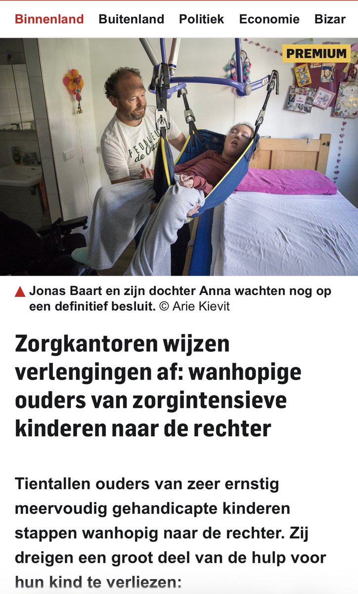 Lisawesterveld's tweet image. Naar de rechter stappen, omdat noodzakelijke hulp aan je zwaar gehandicapte kind wordt afgebouwd. 

Wát een stress voor deze gezinnen. 

Al in september stemde de hele Kamer vóór onze motie. Vandaag doe ik opnieuw de oproep aan het kabinet: regel het!

ad.nl/binnenland/zor…