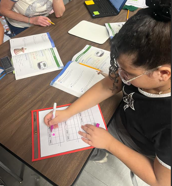 VMESMustangs's tweet photo. In Mr. Manso & Ms. Havensโ classroom, students are building strong math habits! โ๏ธ๐ Theyโre using tools like place value charts to keep their numbers aligned when adding decimals-supporting accuracy, confidence, and deep understanding. ๐#MightyMustangs @BrickSupt @Brick_K12 https://t.co/7FJ8l3ba2k