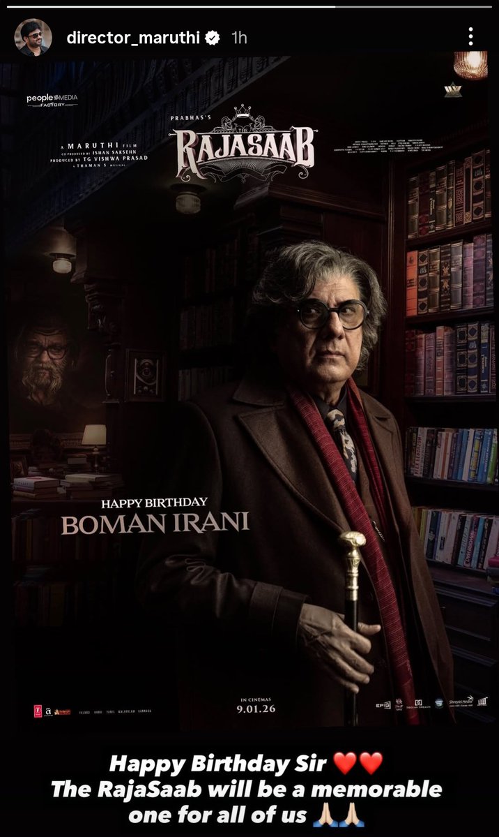 PrabhasNetwork_'s tweet image. &quot;#TheRajaSaab will be a Memorable One for all of Us&quot;
- @DirectorMaruthi 😍❤️‍🔥🙌

Can&apos;t wait to Witness all these Characters 🤩❤️‍🔥 

#Prabhas #TheRajaSaabOnJan9th 💥