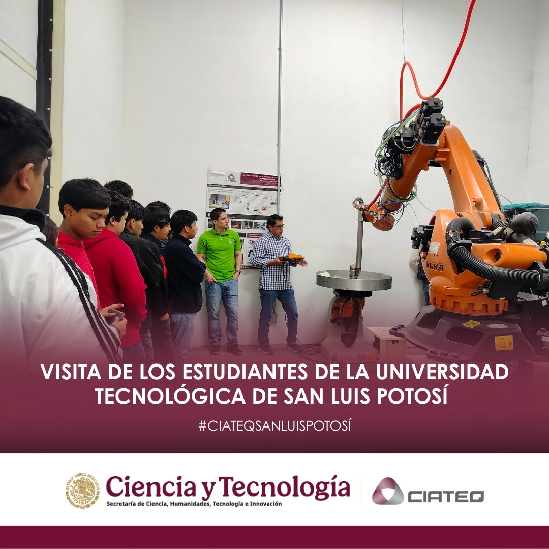 Recibimos a estudiantes de la Universidad Tecnológica de San Luis Potosí en nuestra Unidad CIATEQ SLP. 🚀

Un espacio para acercarlos a la ingeniería, la innovación y la tecnología.

#CIATEQ #SLP #Innovación #Ingeniería