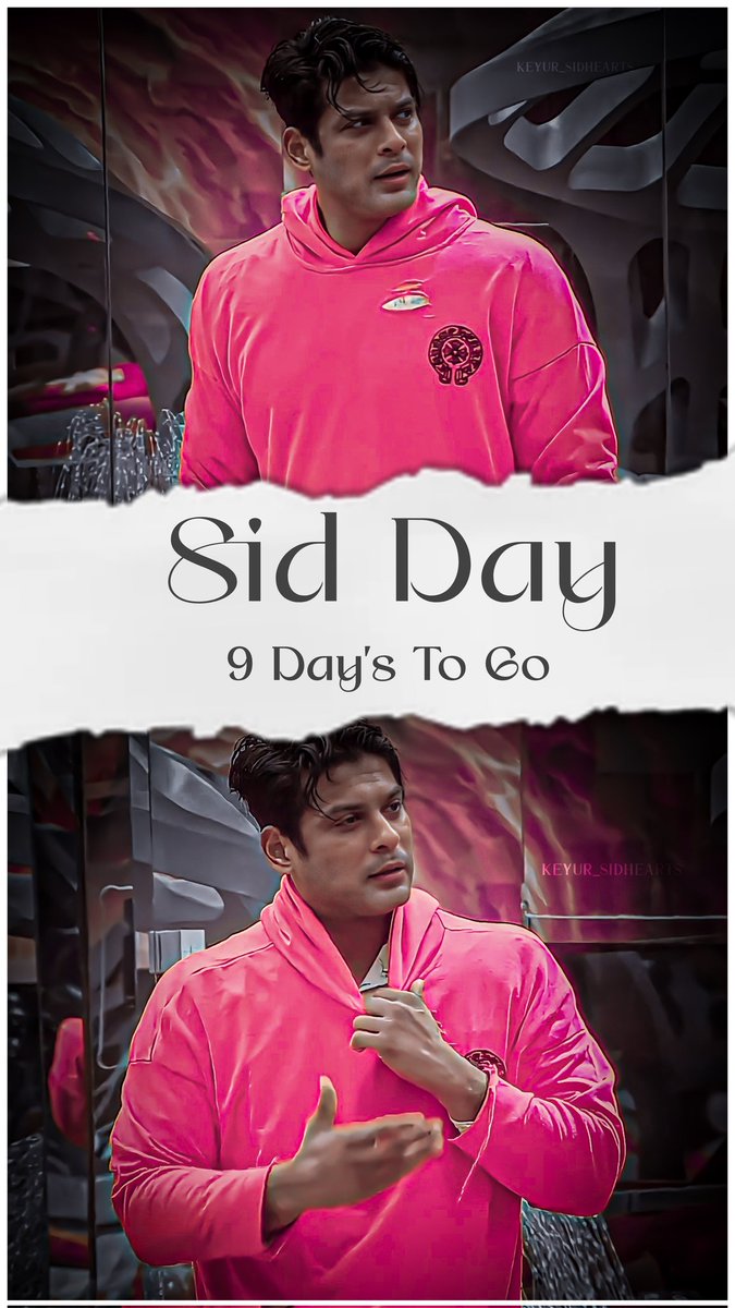 9 Day's To Go ❤️

#SidHearts #SidharthShukla #SiDecember