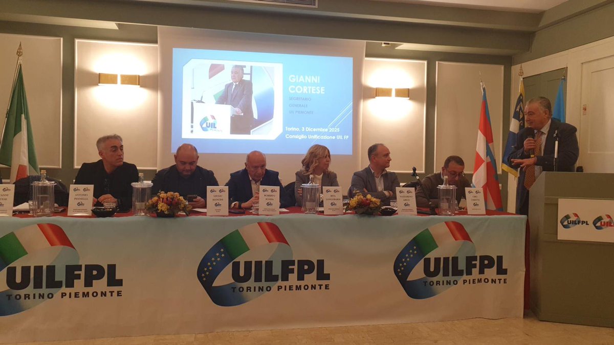 UilPiemonte's tweet image. Consiglio di Unificazione UIL FP Torino e Piemonte - Valle d'Aosta, con la partecipazione della Segretaria Generale Nazionale della UIL FPL Rita Longobardi, del Segretario Generale Nazionale della UIL PA Sandro Colombi e del Segretario Generale della UIL Piemonte Gianni Cortese.