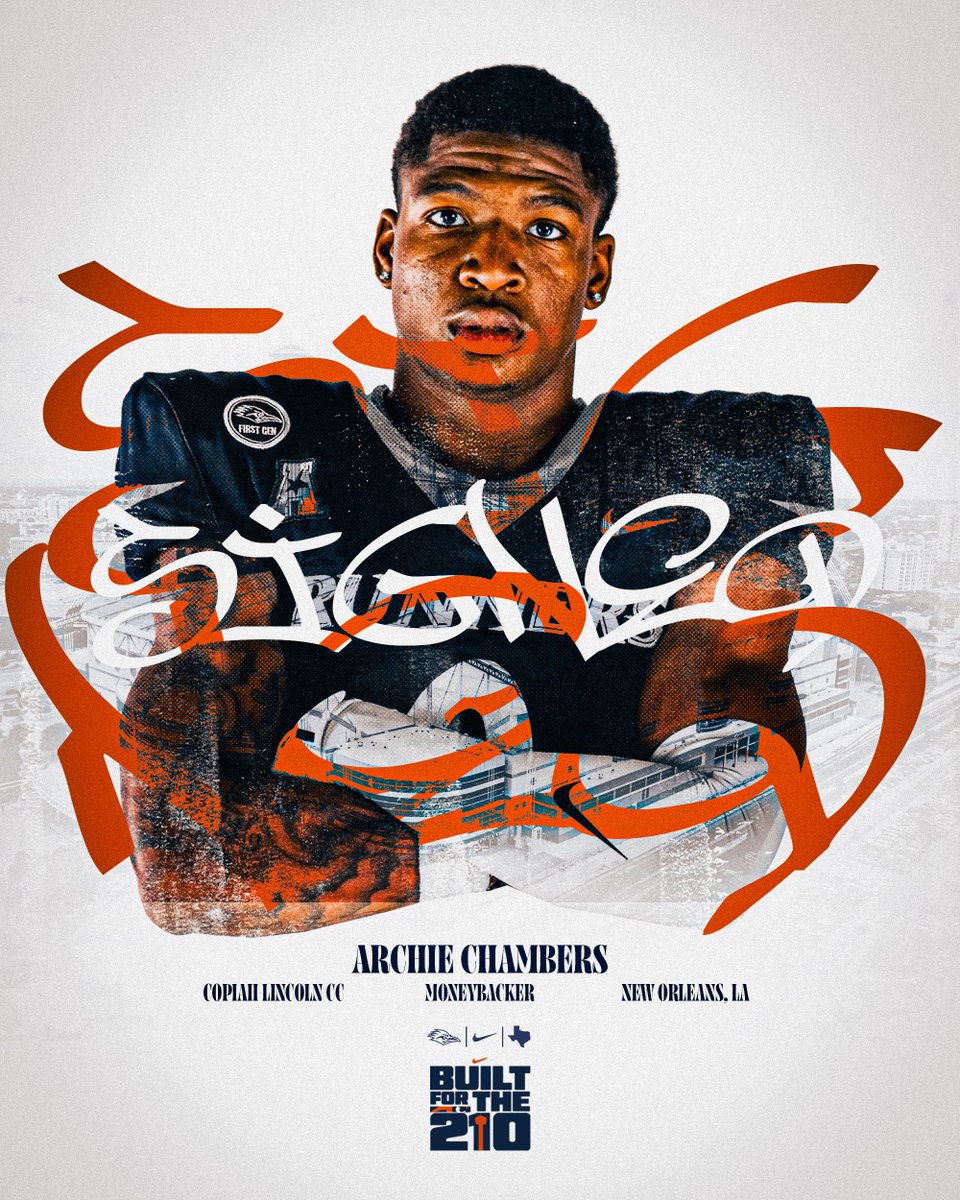 UTSAFTBL's tweet image. Archie Chambers (@V1Archie) is 
       
 𝙱𝚄𝙸𝙻𝚃 𝙵𝙾𝚁 𝚃𝙷𝙴 𝟸𝟷𝟶

 #210TriangleOfToughness | #NSD26 | #BirdsUp