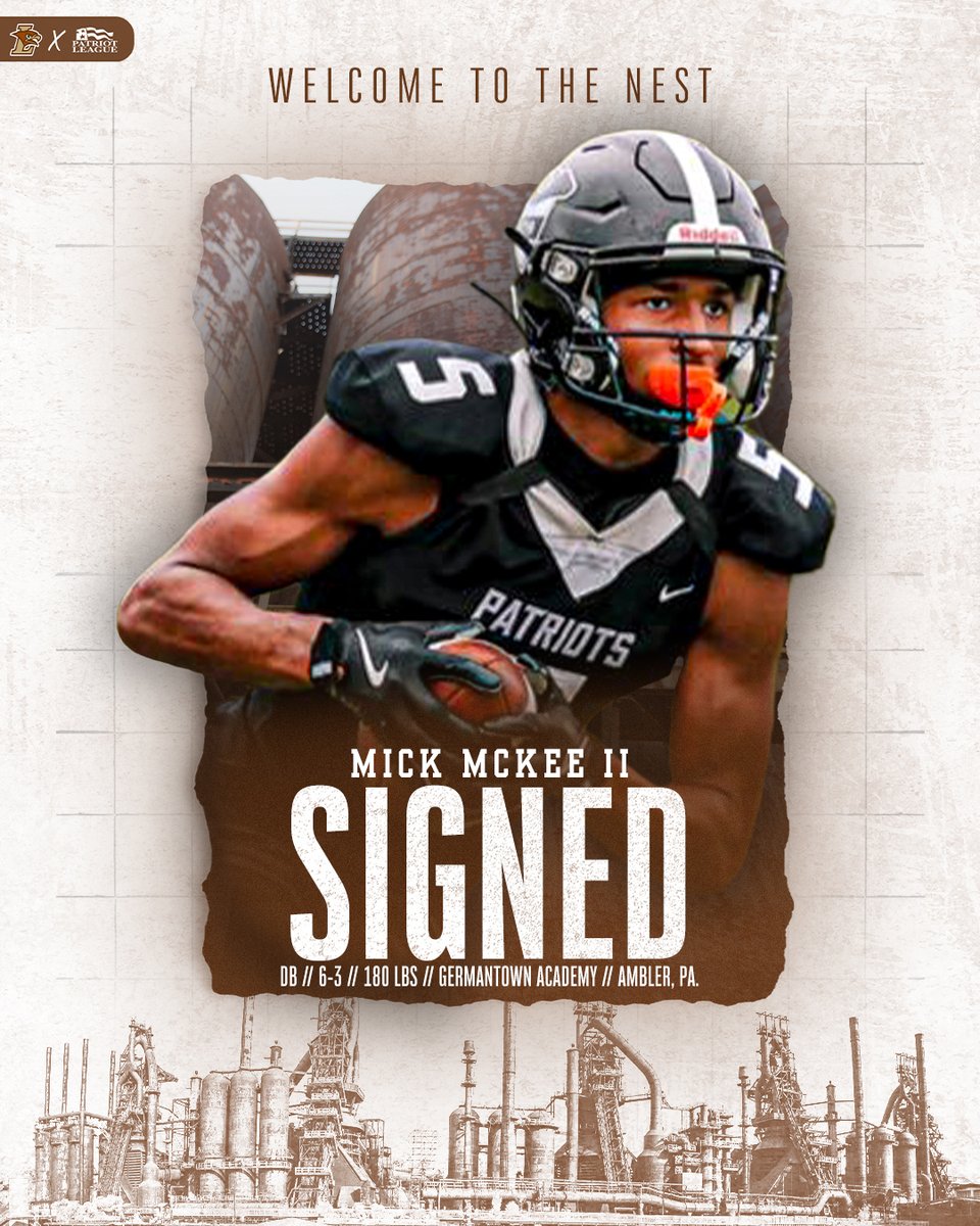 LehighFootball's tweet image. 𝐒𝐢𝐠𝐧𝐞𝐝 ✍️

Adding a PA DB to #TheNest. Welcome @MickMcKee3 !

#NSD26