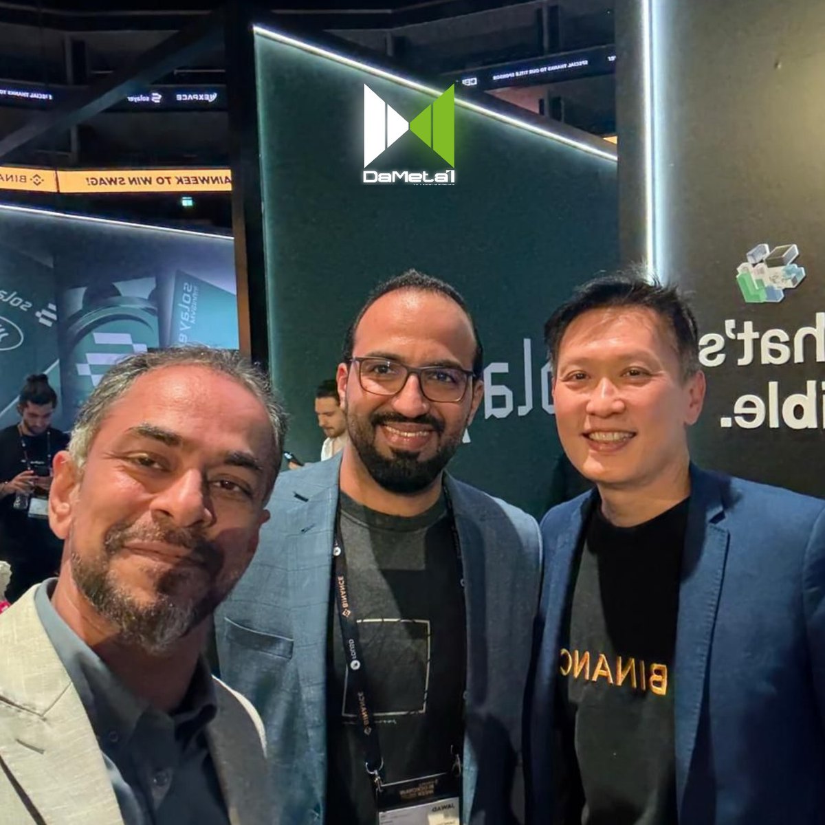Today at Binance Blockchain Week Dubai 2025, our CMO Faisal Suhail and CTO Jawad Ijaz had the opportunity to connect with <a href="/_RichardTeng/">Richard Teng</a>, Co-CEO of <a href="/binance/">Binance</a>.

This is the value of real networking; shared knowledge, sharper perspectives and stronger ecosystems.