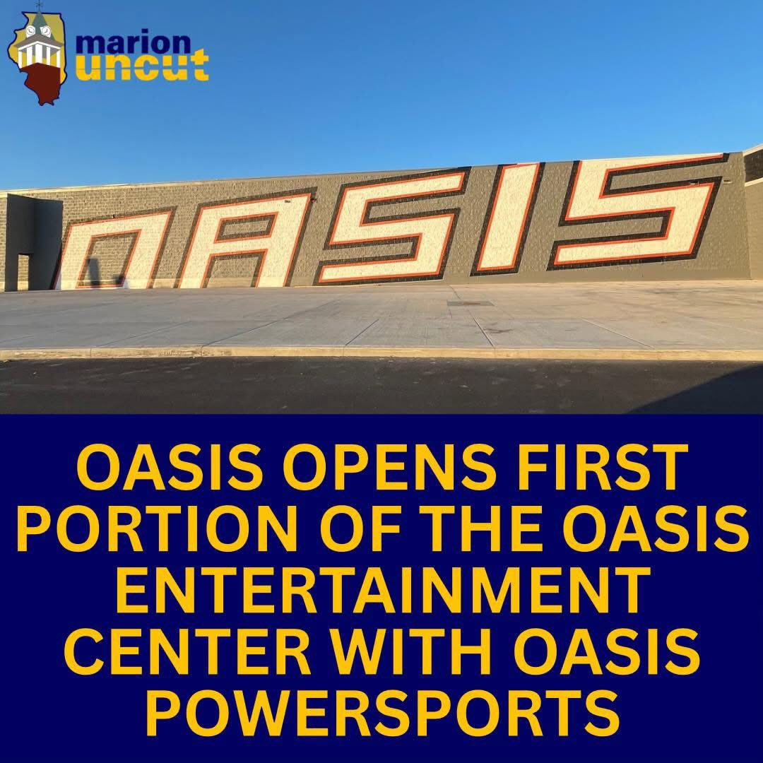 MarionUncut's tweet photo. Oasis has officially opened the first phase of its new Oasis Entertainment Center at the former Illinois Star Centre Mall in Marion. The debut includes the relaunch of Oasis PowerSports, now open at the location.

Phase two is set to roll out later this fall. https://t.co/sDYeie7ynu