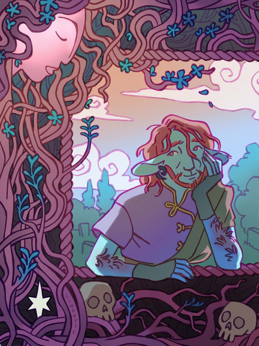_Linotte_'s tweet image. Caduceus Clay &amp;amp; The Wildmother 🌱

#criticalrolefanart #TheMightyNein 
Between the release of the animated M9 &amp;amp; campaign 4, I am truly well fed.