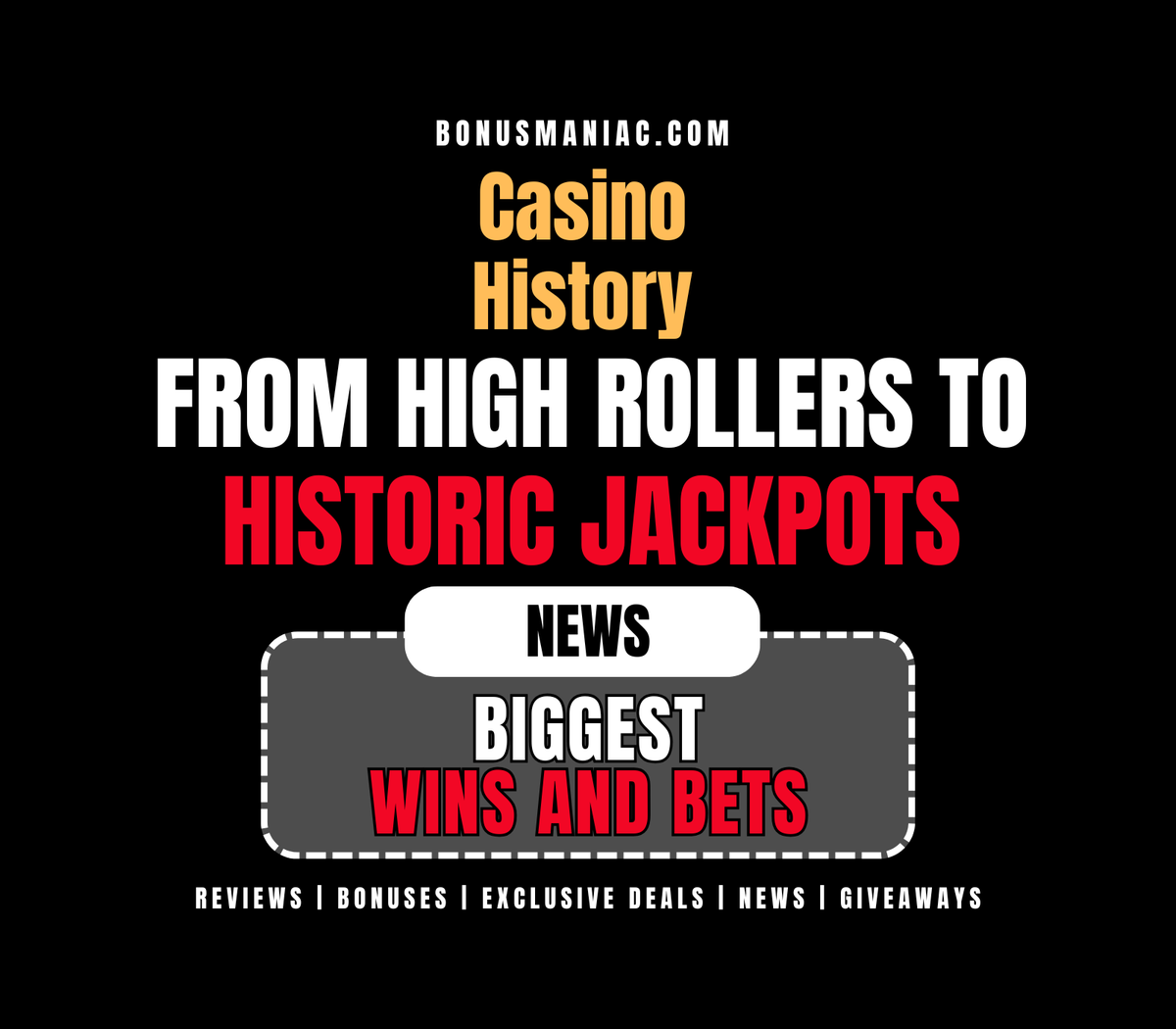 💸 The biggest wins in online gambling history are UNREAL.

We recap jaw-dropping jackpots, wild high-roller bets, and the most iconic casino moments ever.

🔗 bonusmaniac.com/online-gamblin…

💫 Follow us for more bonuses, news, reviews, and giveaways!
👍 Like, retweet, tag, and reply