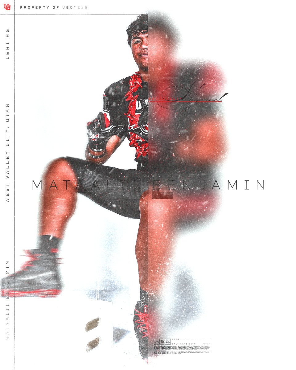 Utah_Football's tweet image. 𝑺𝒊𝒈𝒏𝒆𝒅 ✍️ @LiiBenjamin 

🗒️ Offensive Line
📍 West Valley City, Utah
🏫 Lehi HS

#GoUtes | #UBOYZ26