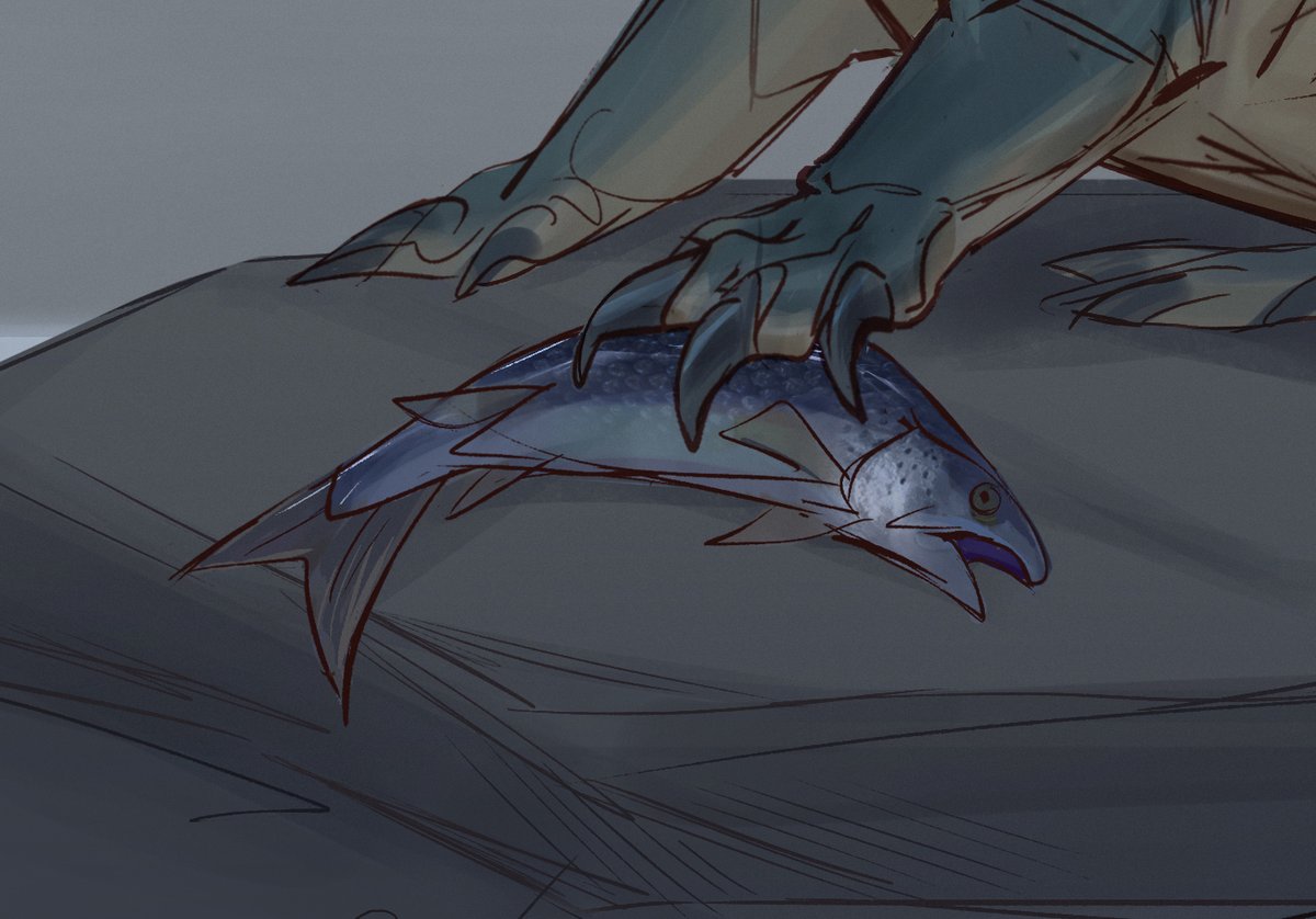 yumkrill's tweet photo. Details...really happy with the linework on the fish here https://t.co/fqSwSPANih