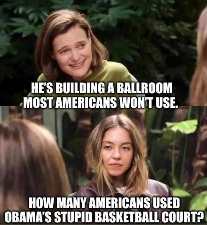 Good point, isn't it?
Who got to use Obama's basketball court?
Please stand up, please stand up