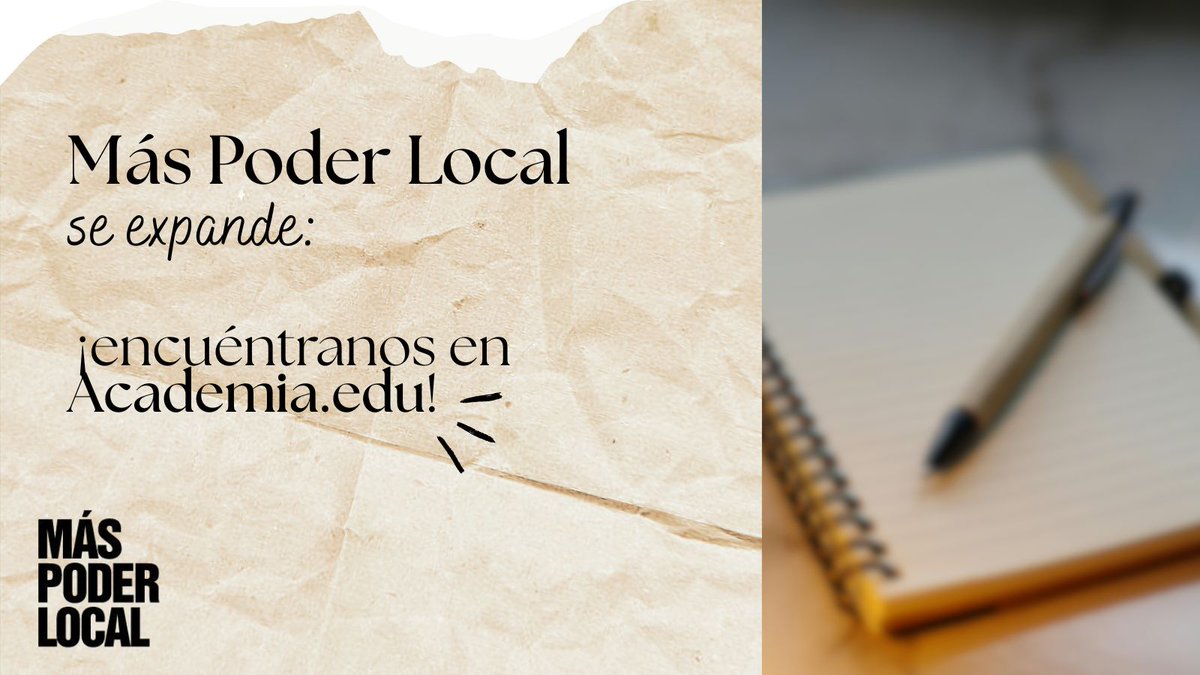 MasPoderLocal's tweet image. 🚀¡Estamos en Academia.edu! 

Más Poder Local ha abierto un nuevo espacio para encontrarnos.

Súmate a esta nueva etapa.
🔗Enlace a nuestro perfil: independent.academia.edu/M%C3%A1sPoderL…