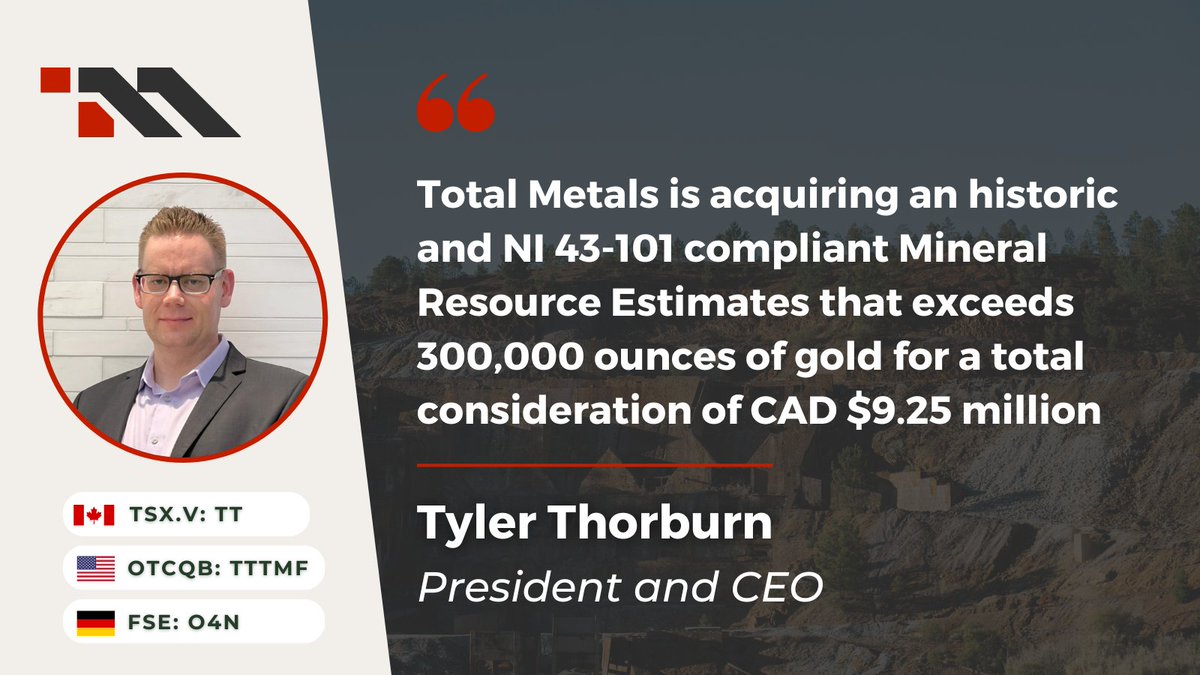 totalmetalscorp's tweet image. “With the available milling capacity in Red Lake, Bissett, Rainy River, and soon Dryden, we’re confident we’ll be able to find a toll-milling partner to process trucked higher-grade ore, eliminating the need to build costly processing facilities on-site.” $TT.V $