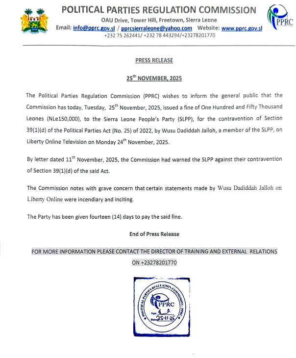 Political Parties Regulation Commission tweet media