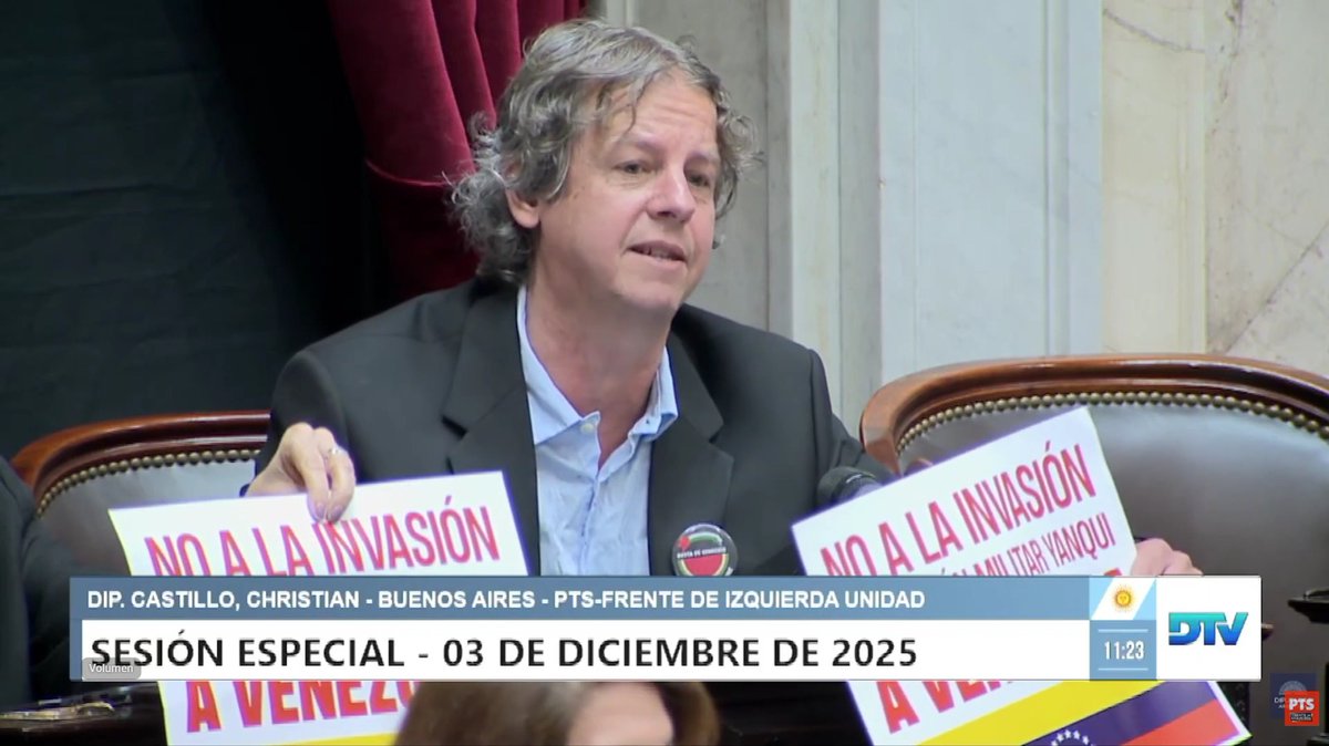 💬"Rechazar la injerencia imperialista de Estados Unidos contra Venezuela, que utiliza la excusa de la guerra contra las drogas para reforzar y multiplicar despliegue militar en el territorio, las acciones encubiertas y operaciones armadas, destinadas a vulnerar la soberanía del