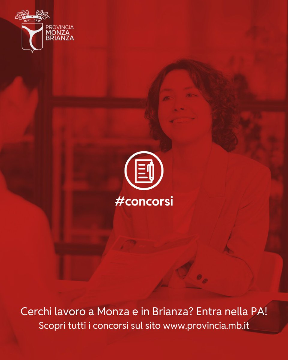 💼 Concorsi aperti in <a href="/ProvinciaMB/">Provincia di Monza e della Brianza</a>:

📌 Istruttore del mercato del lavoro – 5 posti
📌 Istruttore del mercato del lavoro – 5 posti
📌 Perito Agrario – 1 posto

📝 Tutti i profili saranno assunti a tempo pieno e indeterminato.

🔗 bit.ly/MBlavoraconnoi