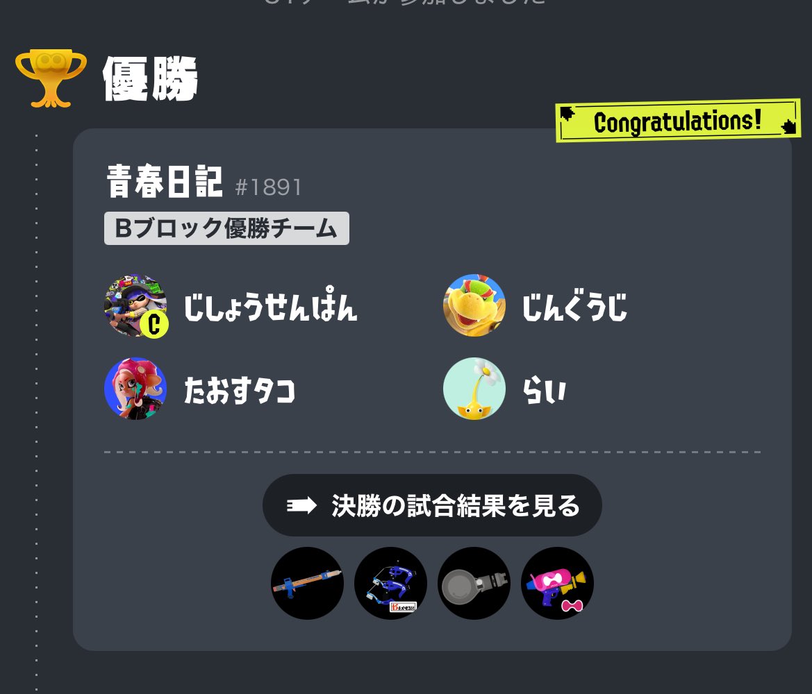 初めて大会優勝した！！！きもちい！