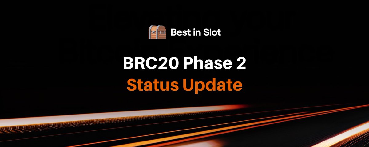 bestinslotxyz's tweet image. BRC20 Phase 2 Status Update ⚡️

Over the past few months, we’ve been working closely with the @okx team on the programmable module upgrade, and it’s now undergoing active review and testing.

We’re nearing the final stages and will share the exact upgrade timeline and block…