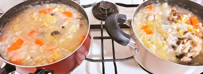 姉に教えてもらったレシピに、気持ち野菜きのこ増し増しでやったらね、一人暮らし(笑)の量出来てちょっとだけ、ちょっとだけ途方に暮れてもいる。 でもたくさん食べられるから幸せだね。